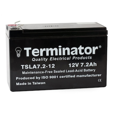 Terminator Rechargeable Sealed Lead Acid Battery 12V 7.2Ah TSLA 7.2-12