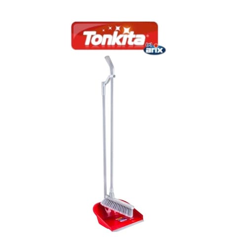 Tonkita Long Handled Dustpan with Broom - Effortless Dust Collection and Versatile Cleaning Solution