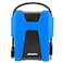 ADATA HD680 DURABLE 2TB External HDD Portable Hard Drive   Anti Shock Fast Data Transfer Rate   Blue