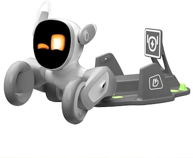 Loona Robot Pet Dog ChatGPT-4o Smart AI-Powered Companion Voice &amp; Gesture Control, Real-Time Interaction Robotics Toys for Kids, Home Monitoring - Includes Charging Dock