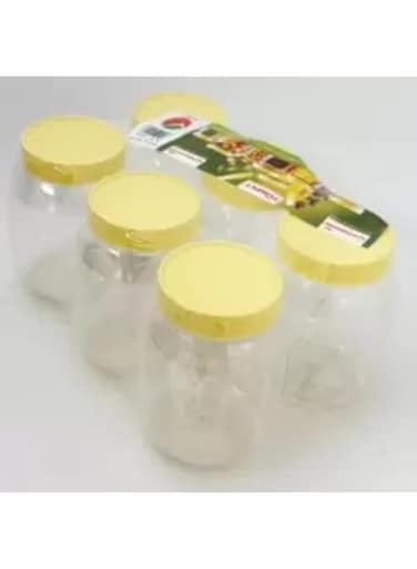 Sunpet Multipurpose Medium Size Top Yellow Plastic Medium Food Storage Container- 6X750ml