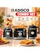 Radoco 3-in-1 Kitchen Appliance Combo Set &ndash; Blender, 2-Slice Toaster &amp; Electric Kettle, Black