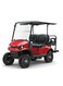 EZGO 4 SEATER EXPRESS S4 ELITE INFERNO RED COLOR EZGO MADE IN USA