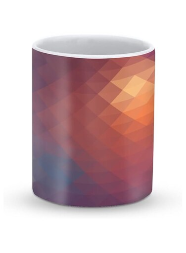 Stylizedd Designer Printed Coffee Mug with Heavy Duty Handle 11oz Ceramic Personalised Gift Mugs Cup [Microwave Safe &amp; Dishwasher Proof ] - Copper Prism