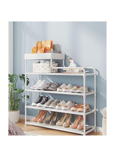 Dubai Gallery Shoes Rack - Multi-Layer Household Shoe Cabinet For Shoes - 4 Layered Metal Books, Keys, Bags, Towels And Other Household Accessories Organizer