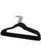 East 20 Piece Non-Slip Ultra Slim Velvet Hanger, Set Made In Sturdy Material For Closet Organization in Black, 44.5x23.5cm
