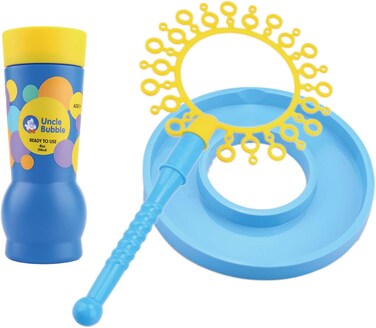 Uncle Bubble Fantasy Bubbling Wand For Tricks, Sculptures and Bubble Art - Makes Bubbles Of Many Sizes - Includes Bubble Liquid and Dipping Tray