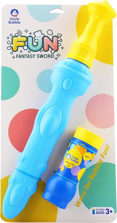 Uncle Bubble Sparkling Fantasy Bubble Making Sword with Sheath and Bubble Liquid