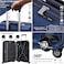 Eminent Hard Case Medium Checked Travel Bag Luggage Trolley Polypropylene Lightweight Suitcase 4 Quiet Double Spinner Wheels With Tsa Lock B0011 Dark Blue