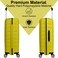 Eminent Hard Case Medium Checked Travel Bag Luggage Trolley Polypropylene Lightweight Suitcase 4 Quiet Double Spinner Wheels With Tsa Lock B0011 Chartreuse