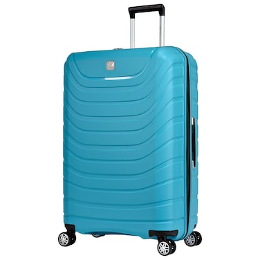 Eminent Hard Case Large Checked Travel Bag Luggage Trolley Polypropylene Lightweight Suitcase 4 Quiet Double Spinner Wheels With Tsa Lock B0011 Light Blue