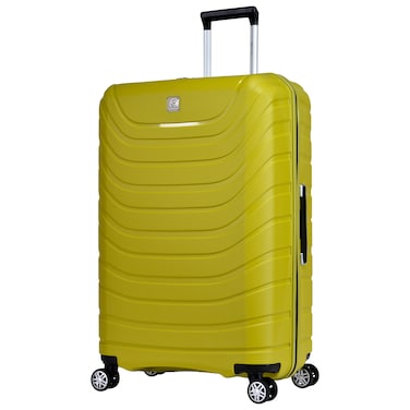 Eminent Hard Case Large Checked Travel Bag Luggage Trolley Polypropylene Lightweight Suitcase 4 Quiet Double Spinner Wheels With Tsa Lock B0011 Chartreuse