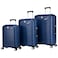 Eminent Hard Case Suitcase Trolley Luggage Set of 3 Polypropylene Lightweight Travel Bag 4 Quiet Double Spinner Wheels With Tsa Lock B0011 Dark Blue