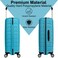 Eminent Hard Case Suitcase Trolley Luggage Set of 3 Polypropylene Lightweight Travel Bag 4 Quiet Double Spinner Wheels With Tsa Lock B0011 Light Blue
