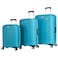 Eminent Hard Case Suitcase Trolley Luggage Set of 3 Polypropylene Lightweight Travel Bag 4 Quiet Double Spinner Wheels With Tsa Lock B0011 Light Blue