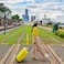 Eminent Hard Case Suitcase Trolley Luggage Set of 3 Polypropylene Lightweight Travel Bag 4 Quiet Double Spinner Wheels With Tsa Lock B0011 Chartreuse