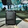 Eminent Hard Case Cabin Travel Bag Luggage Trolley Polypropylene Lightweight 4 Quiet Double Spinner Wheels Suitcase With TSA Lock B0002 Black