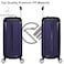 Eminent Hard Case Medium Checked Travel Bag Luggage Trolley Polypropylene Lightweight 4 Quiet Double Spinner Wheels Suitcase With TSA Lock B0002 Purple