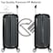 Eminent Hard Case Medium Checked Travel Bag Luggage Trolley Polypropylene Lightweight 4 Quiet Double Spinner Wheels Suitcase With TSA Lock B0002 Gray