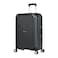 Eminent Hard Case Medium Checked Travel Bag Luggage Trolley Polypropylene Lightweight 4 Quiet Double Spinner Wheels Suitcase With TSA Lock B0002 Gray