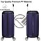 Eminent Hard Case Large Checked Travel Bag Luggage Trolley Polypropylene Lightweight 4 Quiet Double Spinner Wheels Suitcase With TSA Lock B0002 Purple