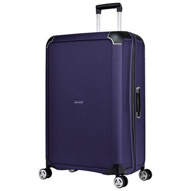 Eminent Hard Case Large Checked Travel Bag Luggage Trolley Polypropylene Lightweight 4 Quiet Double Spinner Wheels Suitcase With TSA Lock B0002 Purple