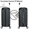 Eminent Hard Case Large Checked Travel Bag Luggage Trolley Polypropylene Lightweight 4 Quiet Double Spinner Wheels Suitcase With TSA Lock B0002 Gray
