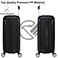 Eminent Hard Case Suitcase Trolley Luggage Set of 3 Polypropylene Lightweight 4 Quiet Double Spinner Wheels Travel Bags With TSA Lock B0002 Black