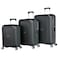 Eminent Hard Case Suitcase Trolley Luggage Set of 3 Polypropylene Lightweight 4 Quiet Double Spinner Wheels Travel Bags With TSA Lock B0002 Gray