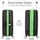 Eminent Hardcase Checked Luggage Bag 24-inch Unisex PP Luggage Trolley Expandable 4 Double Spinner Medium Travel Suitcase with TSA Lock and Safe Zippers, B0013