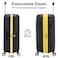 Eminent Hardcase Checked Luggage Bag 24-inch Unisex PP Luggage Trolley Expandable 4 Double Spinner Medium Travel Suitcase with TSA Lock and Safe Zippers, B0013