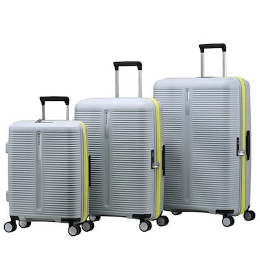 Eminent Hardcase 3-Pieces Set Travel Bags Unisex PP Luggage Trolley Lightweight Expandable 4 Double Spinner Wheel Travel Suitcases with TSA Lock and Safe Zippers, B0013