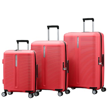 Eminent Hardcase 3-Pieces Set Travel Bags Unisex PP Luggage Trolley Lightweight Expandable 4 Double Spinner Wheel Travel Suitcases with TSA Lock and Safe Zippers, B0013