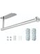 Aputue Paper Towel Holders, 304 Stainless Steel Self-Adhesive Paper Towel Bar, Wall Mount Paper Towel Holder Under Cabinet for Kitchen Bathroom, Both Available in Adhesive and Screw