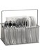 Mind Reader MESHBASKET-SIL Storage Basket Organizer, Utensil Holder, Forks, Spoons, Knives, Napkins, Perfect for Desk Supplies, Pencil, Pens, Silver