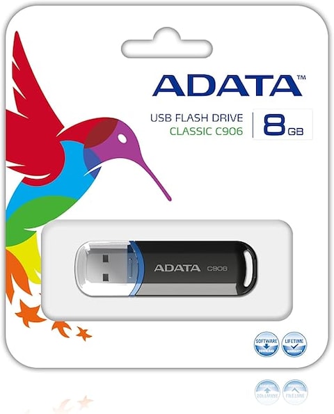 ADATA C906 Compact 8GB USB Flash Drive   Black