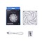 PWM 120mm 2600RPM (1pcs) NO controller/extension cable 28mm thickness-White
