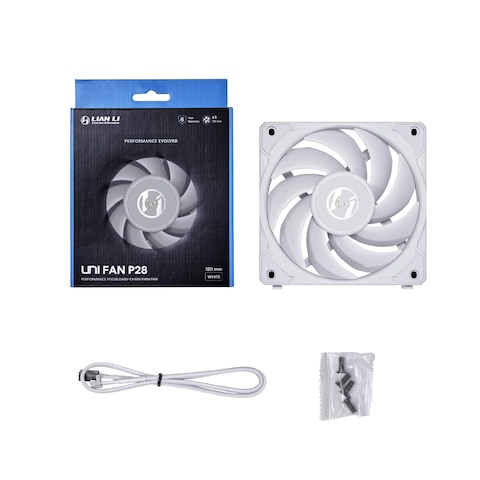 PWM 120mm 2600RPM (1pcs) NO controller/extension cable 28mm thickness-White
