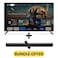 75 Inch 4K UHD Google TV with Voice Remote, Chromecast, 60Hz, HDR, Paired with 2.0 Channel 30W Soundbar, Bluetooth, USB, FM Radio, E75ELGT1100+SOUNDBAR