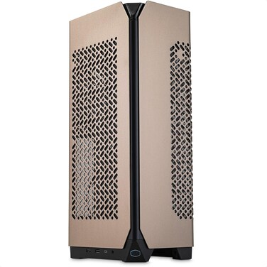 Cooler Master NCORE 100 MAX Mini-ITX SFF Bronze PC Case - AIO Cooling, PSU 850W SFX Gold ATX 3.0, Aluminum Panels, Easy to Install, PCIe 4.0 Riser Cable and Vertical GPU Support - EU Plug