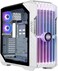 Cooler Master HAF 700 EVO White PC Case - Full-Tower, E-ATX Compatible, 5 x Fans, Rotatable Radiator Brackets, High-Airflow Cooling, LCD Real-Time Display, ARGB Edge-Lit Blades, TG Side Panel