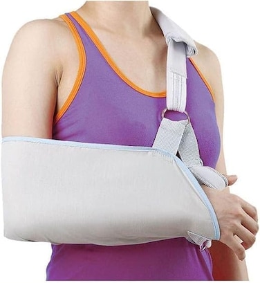 Wellcare Shoulder Tc Sling Small Size (10-11 Inches / 25-28 Cm), Breathable Lining With Thumb Support, To Stabilize Fractured, Injured Arm &amp; Shoulder, Grey