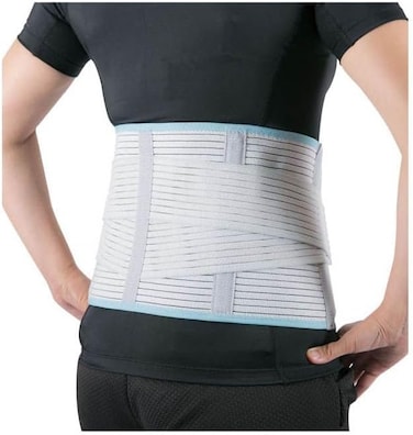 Wellcare Lumbar Support - XX Large Size (Waist 107-122 Inches / 42-48 Cm), Neoprene Elastic Material, For Low Back Sprain &amp; Strain, Firm Support &amp; Secure Fit, Grey