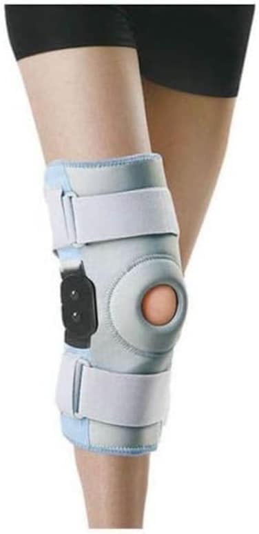دعامة الركبة المفصلية من ويل كير - مقاس XL، تستخدم لاصابات الرباط الجانبية، التواء واجهاد الركبة المعتدل، اصابات الغضروف المفصلي