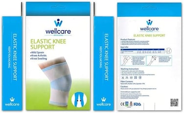 Wellcare Knee Brace-Medium, Articular Effusion &amp; Swelling, Knee Sprain &amp; Strain, Comfortable Fit