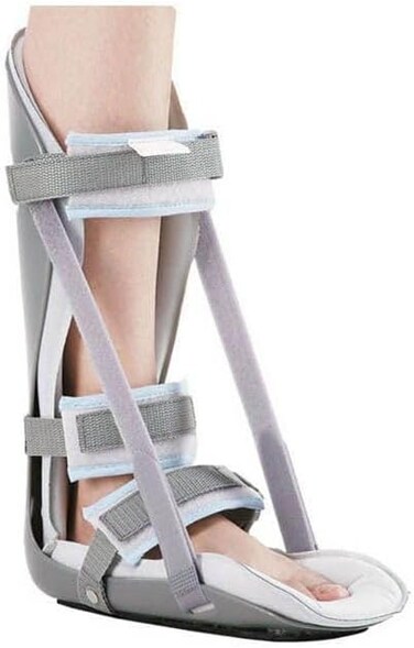 دعامة شد التهاب اللفافة الأخمصية من ويل كير، مقاس كبير، لعلاج التهاب اللفافة الأخمصية و التهاب وتر العرقوب، رمادي