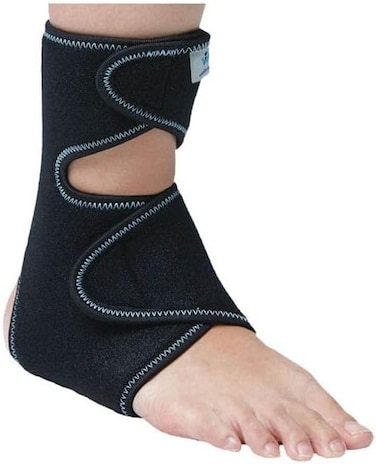Wellcare Wrap Around Ankle Brace Universal Size, For Left &amp; Right Side, Neoprene Material, To Stabilize Ankle Joint, Articular Effusion &amp; Swelling, Comfortable Fit, Black