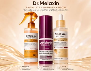 Dr. Melaxin Exfoliate Nourish Glow Skincare Set   3-Piece Korean Skincare Bundle