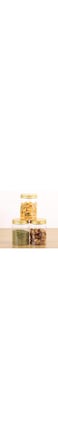 Alsaqer Round Spice Plastic Jar with Gold Lid 3-Pieces Set, 680 ml Capacity