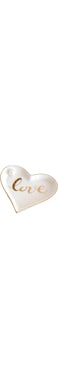 COOLBABY Ceramic Jewelry Dish Heart-Shaped Love Ring Tray Decorative Trays Ceramic Tray Heart Shape Plate Organizer Display Heart with Gold Rim Decoration for Home Wedding Gift